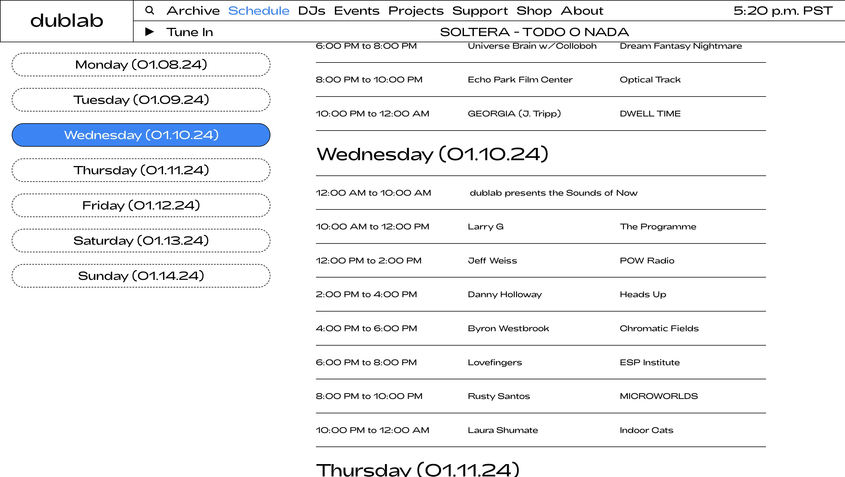 Active date functionality